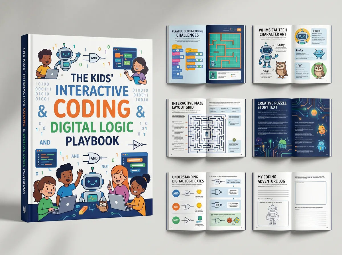 The Kids' Interactive Coding and 202605162350 — Book Cover Design by DesignDile